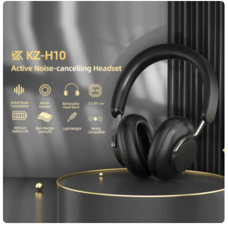 سماعات رأس KZ H10 اللاسلكية الحقيقية طراز 5.0 ومتوافقة مع البلوتوث سماعات أذن لاسلكية لإلغاء الضوضاء سماعات أذن رياضية هاي فاي دي جي اللاسلكية